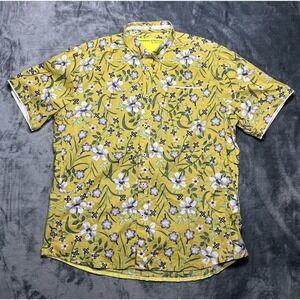 Descendant‎ of Thieves Shirt Mens 2XL Camp Button Up Floral Hidden Stash Pocket